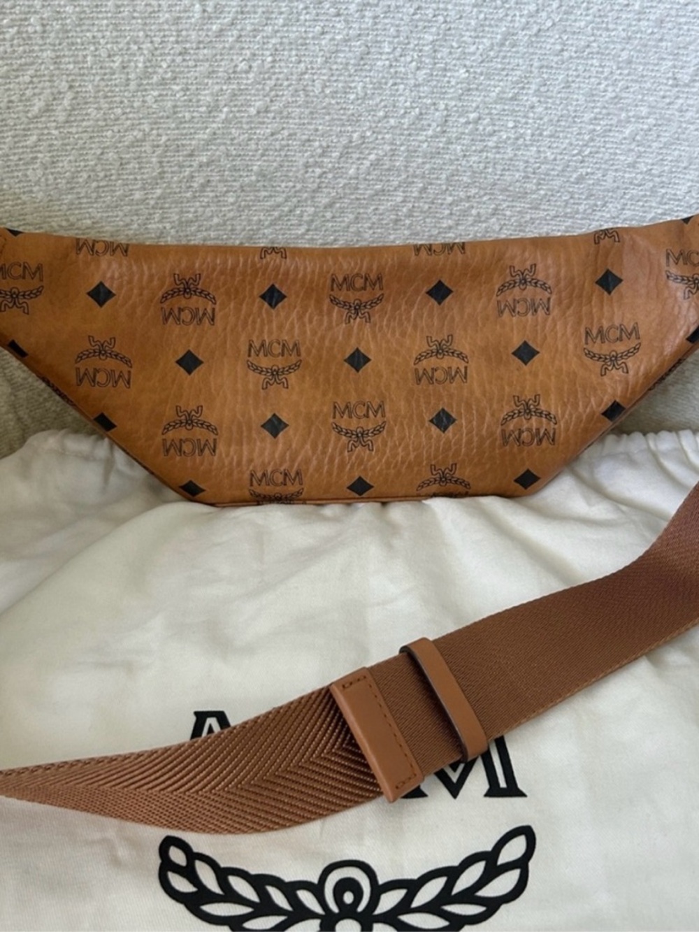 MCM Cognac Visetos Fursten Belt Bag - Picture 7 of 16
